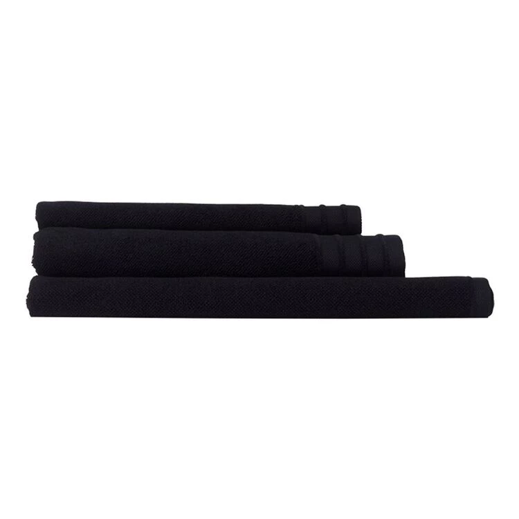 Shaynna Blaze Whitehaven Hand Towel Black Hand Towel 4 Shaynna Blaze Whitehaven Hand Towel Black Hand Towel - Image 2