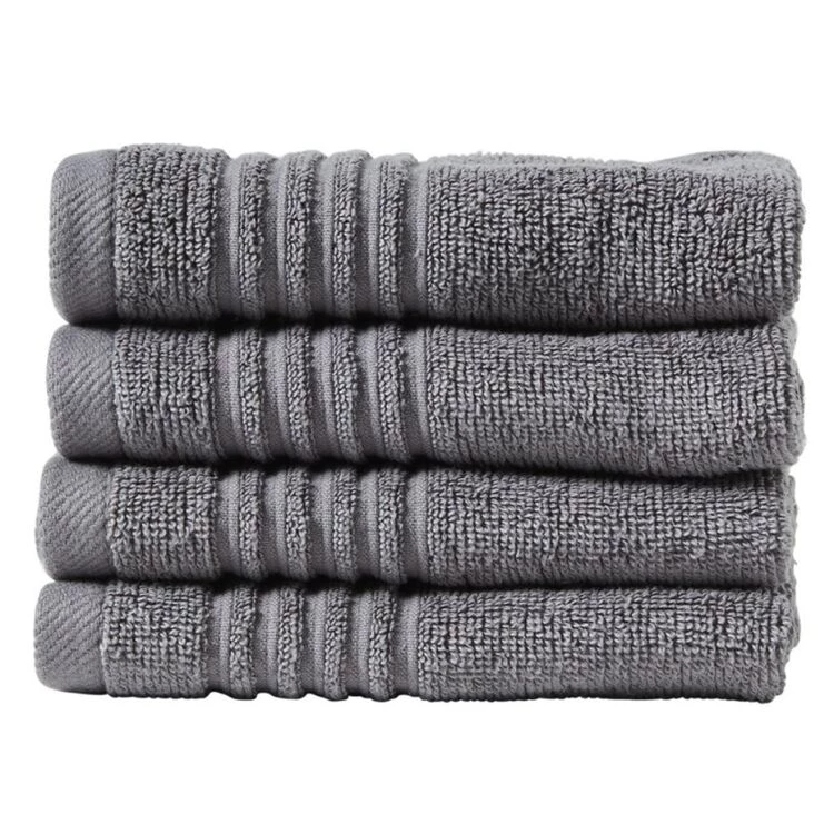 Soren Face Washer Set 4 Pack Charcoal 3 Soren Face Washer Set 4 Pack Charcoal