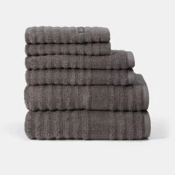 Bas Phillips Elouera 6 Pack Towel Set Charcoal