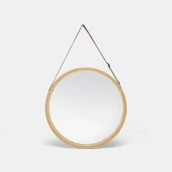 Soren Round Mirror 45x45cm Bamboo
