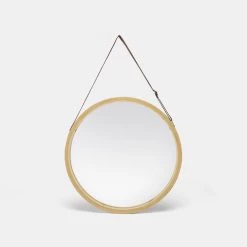 Soren Round Mirror 38x38cm Bamboo