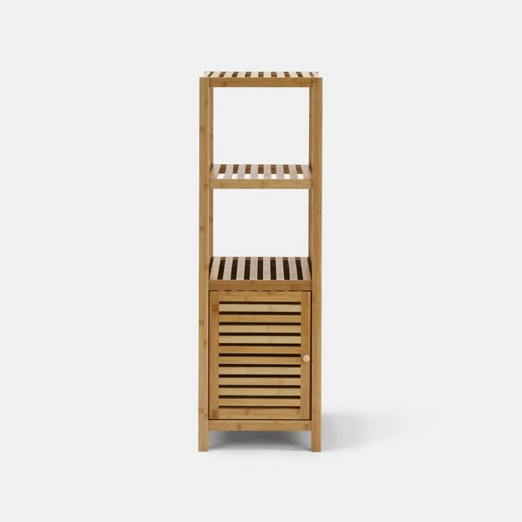 Soren Bathroom 3 Tier Cabinet Bamboo 4 Soren Bathroom 3 Tier Cabinet Bamboo - Image 2