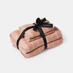 Linen House Karlson 4-Piece Towel Set Clay