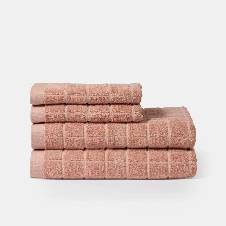 Linen House Karlson 4-Piece Towel Set Clay 5 Linen House Karlson 4-Piece Towel Set Clay - Image 3