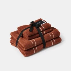 Linen House Rene 4-Piece Towel Set Cinnamon 7 Linen House Rene 4-Piece Towel Set Cinnamon -Towels & Bathroom Sales 639202 C 0210 45