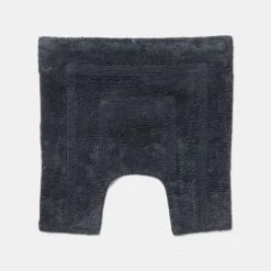 Jane Lamerton Home Jane Lamerton Tufted Bath Mat Contour Charcoal 50 X 50 Cm