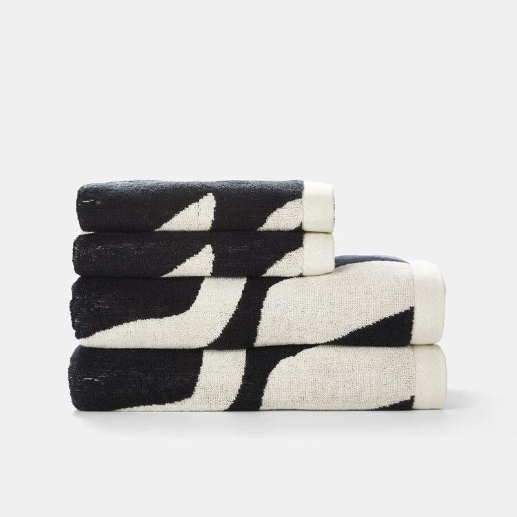 Linen House Zeppelin 4 Piece Towel Set Black 3 Linen House Zeppelin 4 Piece Towel Set Black