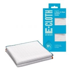 E-Cloth Wash And Wipe Kitchen Cloths Twin Pack
